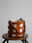 Sample Sale - Handmade Vegetable Tanned Leather Caged Bucket Bag