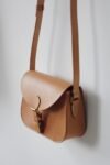 Vegetable Tanned Leather Saddle Bag - Small