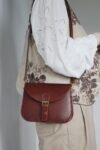 SPECIAL SALE - Brown Vegetable Tanned Leather Saddle Bag - Small
